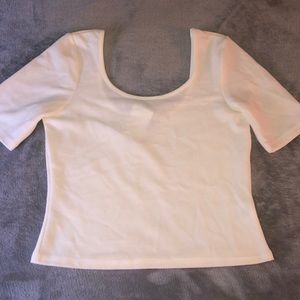 Off White cute Crop Top